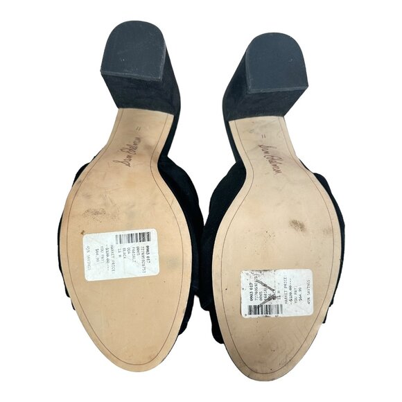 Sam Edelman Suede Knotted Bow Block Heel Size 11 Mules Slip On - Picture 7 of 8